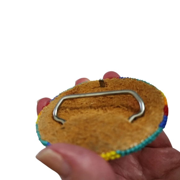SOUTHWESTERN BEADED CIRCULAR BELT BUCKLE main image 4